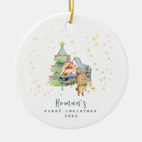 Niedliches Woodland Animals Baby's First Christmas