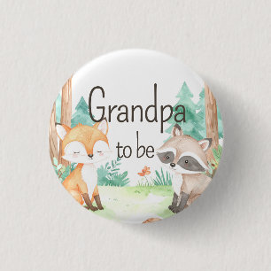 Niedliches Woodland Baby Dusche Thema Opa zu sein Button