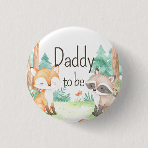 Niedliches Woodland Baby Shower Thema Dadto be to  Button