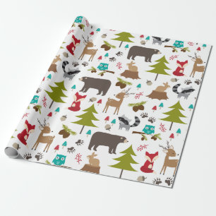 Niedliches Woodsy Woodland Animal Wrapping Paper Geschenkpapier