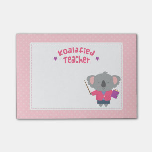 Niedliches Wortspiel-humorvoller Koala-Bärn-Lehre Post-it Klebezettel