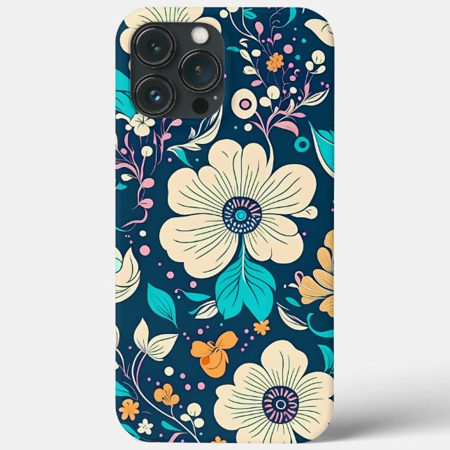 Niedliches, wunderschönes Blumenmuster und nahtlos Case-Mate iPhone Hülle (Rückseite)
