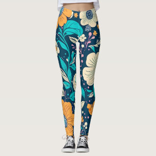 Niedliches, wunderschönes Blumenmuster und nahtlos Leggings