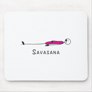 Niedliches Yoga-Strichmännchen Mousepad