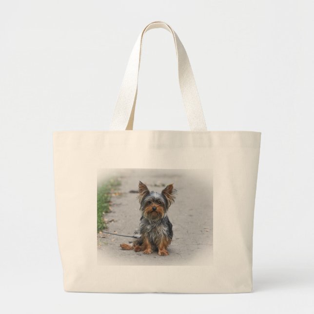 Niedliches Yorkie Jumbo Stoffbeutel (Vorne)
