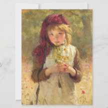 Niedliches Young Girl Holly Yellow Buttercup Blume