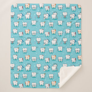 Niedliches zahnmedizinisches Muster Sherpadecke