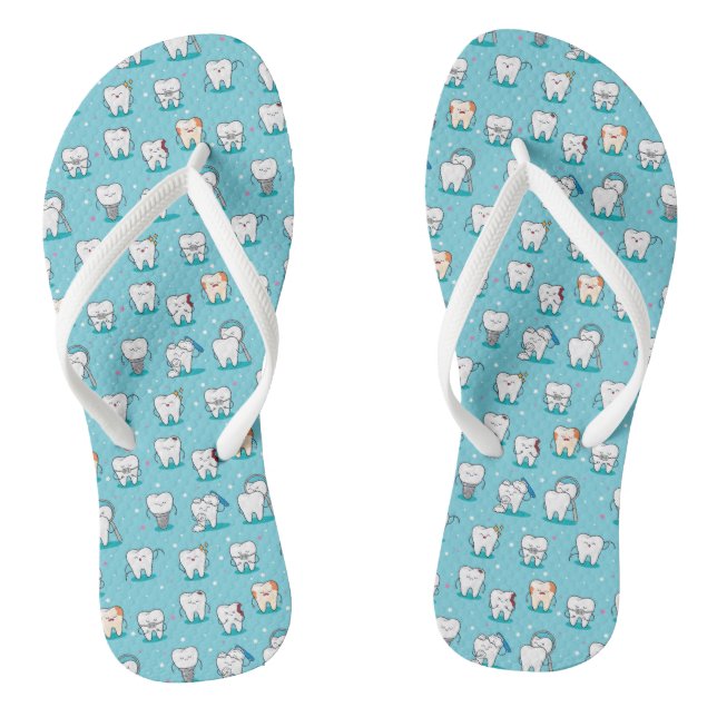 Niedliches Zahnmuster Flip Flops (Fußbett)