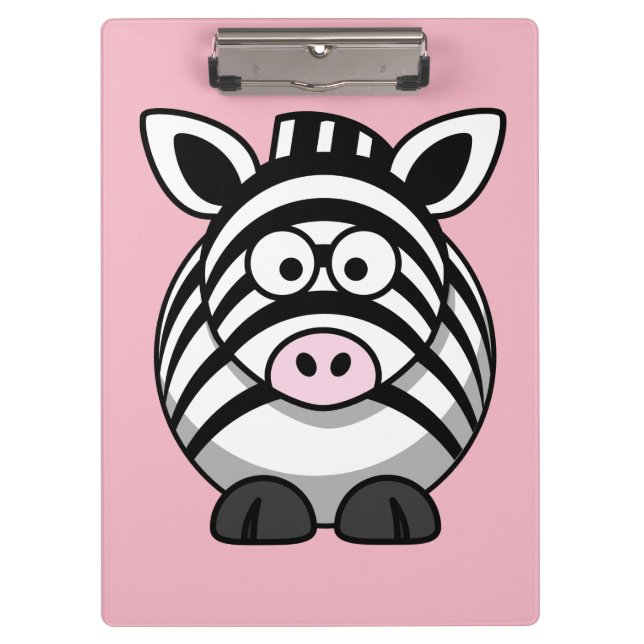 Niedliches Zebra anpassen Klemmbrett (Vorderseite)