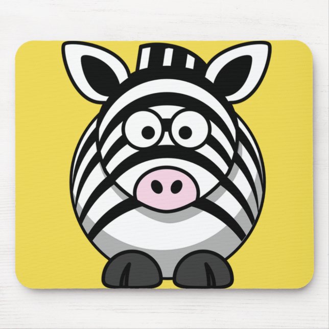 Niedliches Zebra anpassen Mousepad (Vorne)