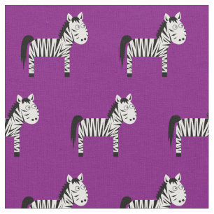 Niedliches Zebra Kid Baby Kinderzimmer Lila Stoff