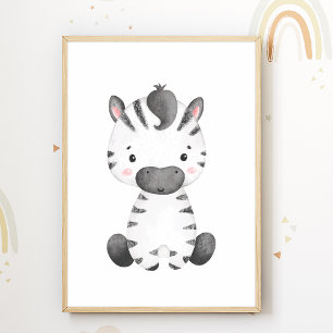 Niedliches Zebra Kinderzimmer Poster Kinder Zimmer
