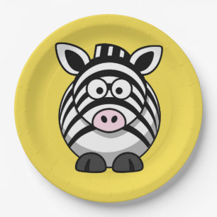 Niedliches Zebra Party Plate für Kinder anpassen Pappteller