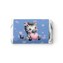 Niedliches Zebra Pink Herzvalentine