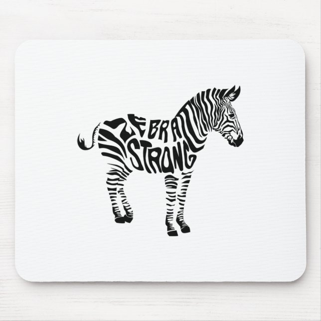 Niedliches Zebra Strong Ehlers Danlos Syndrome Bew Mousepad (Vorne)