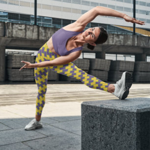 Niedliches Zickzack Gym Yoga Pant Lemon Leggings