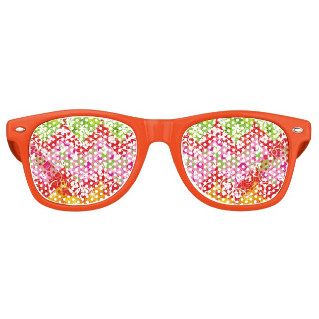 Niedliches Zickzackmuster Partybrille (Vorderseite)