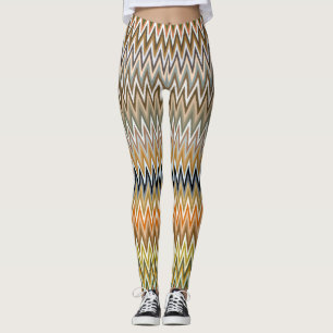 NIEDLICHES Zigzag Multicolor Muster Leggings