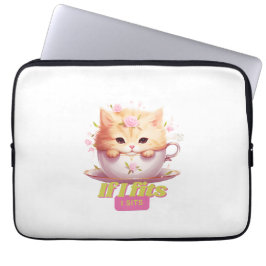 Niedliches Zitat Cat Vater Geburtstagsgeschenke Id Laptopschutzhülle