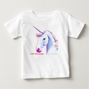 Niedliches Zitat I Liebe Unicorns Baby T - Shirt