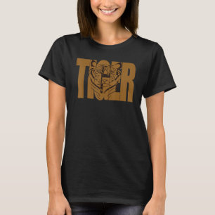 Niedliches Zitat von Tiger Big Cat Face Animal ln T-Shirt