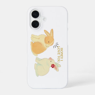 Niedliches Zitat zur Liebe von Bunny Couple - "Hon iPhone 16 Hülle