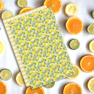 Niedliches Zitronengelb Büffel Kariert