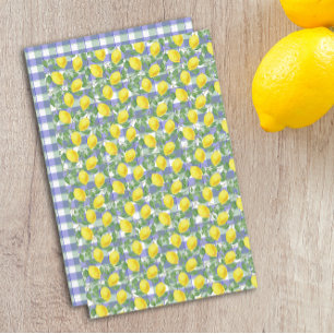 Niedliches Zitronengrün, blau Buffalo Kariert