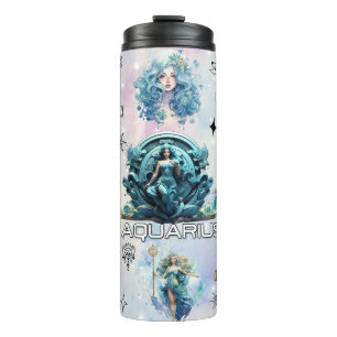 Niedliches Zodiac/Aquarius Thermosbecher