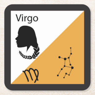 Niedliches Zodiac-Symbol, Zeichen & Sternbild-Layo Rechteckiger Pappuntersetzer