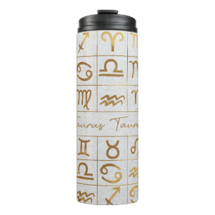 Niedliches Zodiac-Zeichen/Taurus Thermosbecher