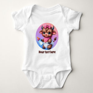 Niedliches Zuchtkuhtier Baby Strampler