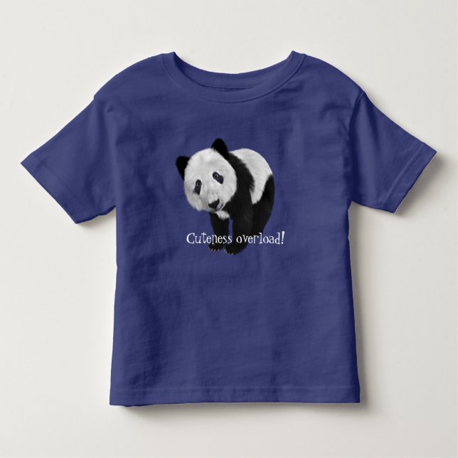 "Niedlichkeitsüberlastung!" mit süßem Panda Kleinkind T-shirt (Vorderseite)