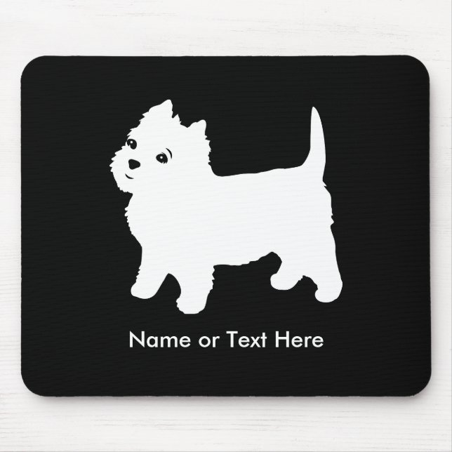 Niedlichster kleiner Westie Hund - Westhighland Mousepad (Vorne)