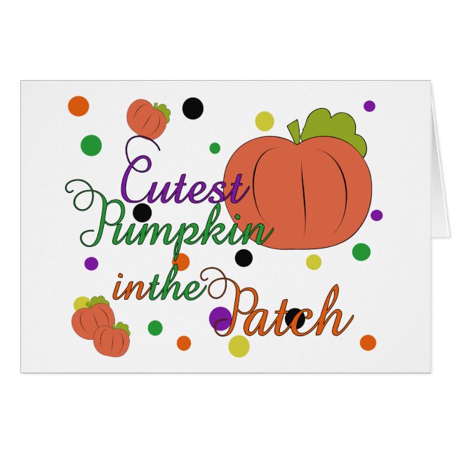 Niedlichster Kürbis im Flecken (Vorderseite (Horizontal))