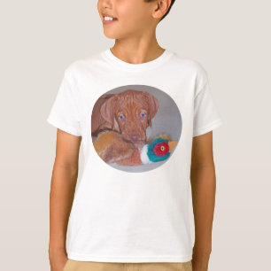 Niedlichster Vizsla Welpe mit erstem Fasan! T-Shirt