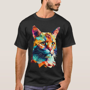Niedrig-Poly-Katze T-Shirt