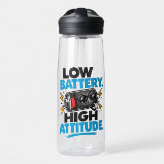 Niedrige Batterie Hohe Einstellung Lustiger Acryl Trinkflasche