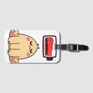 Niedrige Batterielocht - Funny Comic Doodle Gepäckanhänger