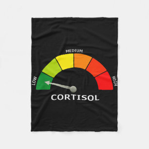 Niedrige Cortisol-Anzeige lustige Biologie, Psycho Fleecedecke