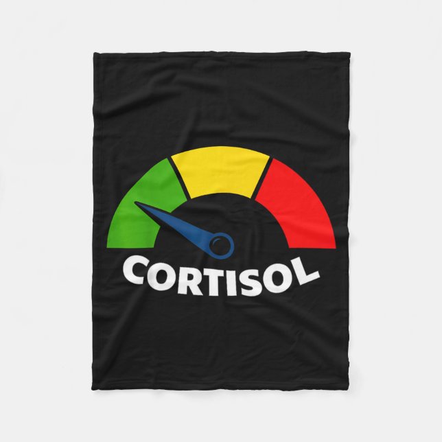 Niedrige Cortisolwerte v Meme lustige Stressentlas Fleecedecke (Vorderseite)