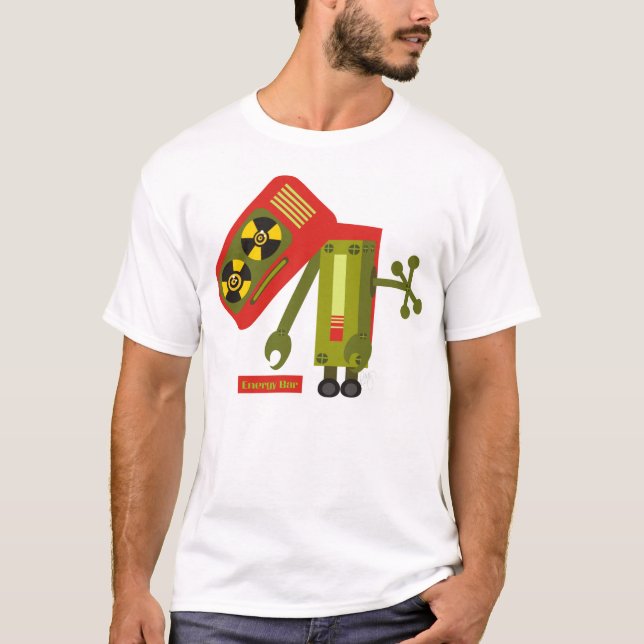 Niedrige Energie-Retro Roboter T-Shirt (Vorderseite)