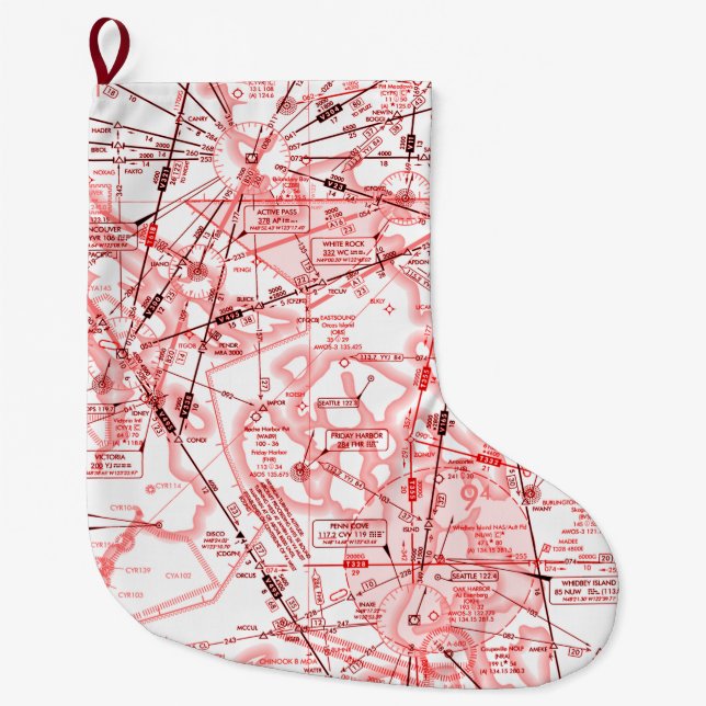 Niedrige Höhendiagramm Großer Weihnachtsstrumpf (Vorderseite)