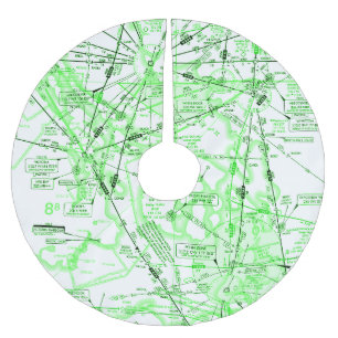 Niedrige Höhendiagramm Polyester Weihnachtsbaumdecke