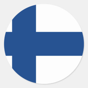 Niedrige Kosten! Finnland-Flagge Runder Aufkleber