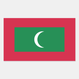Niedrige Kosten! Flagge der Malediven Rechteckiger Aufkleber