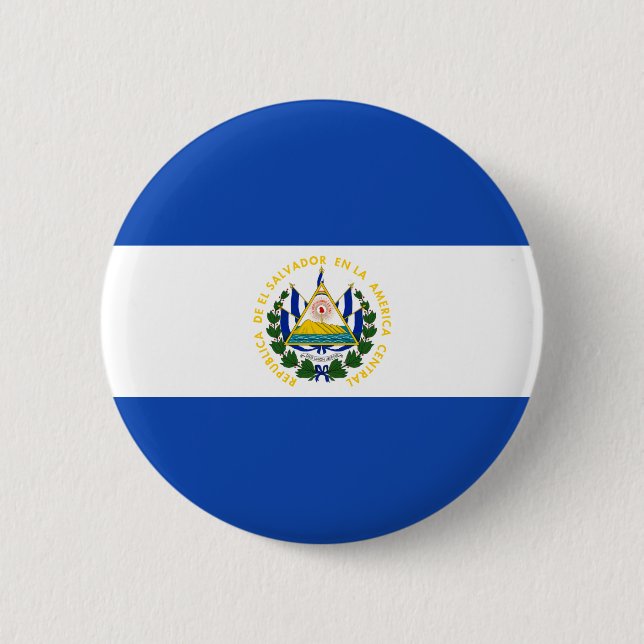 Niedrige Kosten! Flagge El Salvadors Button (Vorderseite)