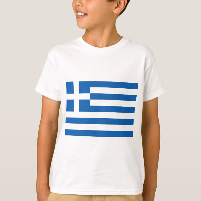 Niedrige Kosten! Griechenland-Flagge T-Shirt (Vorderseite)