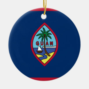 Niedrige Kosten! Guam-Flagge Keramikornament