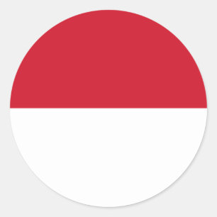 Niedrige Kosten! Indonesische Flagge Runder Aufkleber